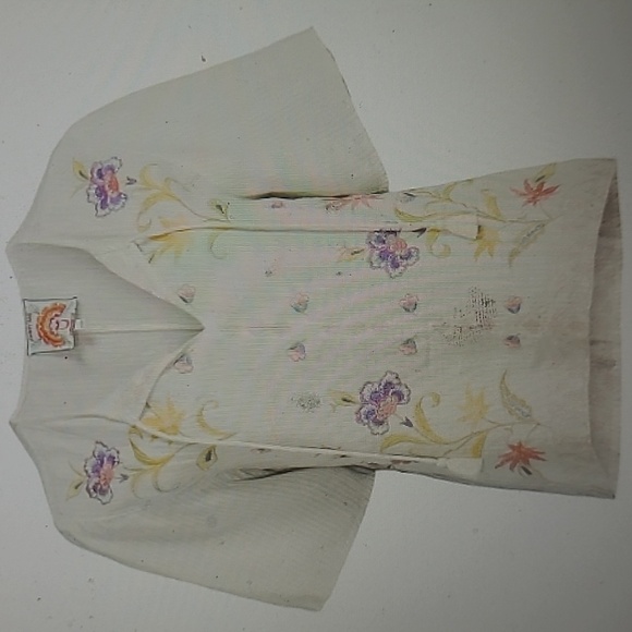 Johnny Was Calista Floral-Embroidered Linen Blouse NWT - Small - Picture 8 of 8